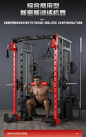 Máquina Smith Multifunción con Rack de Potencia y Cable Crossover, Jaula para Sentadillas, Equipo de Gimnasio en Casa Todo en Uno, Estación de Entrenamiento de Fuerza