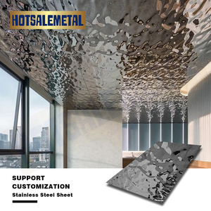 Service professionnel de pliage et de découpe, dalles de plafond en acier inoxydable à effet ondulé de 0,8 mm d'épaisseur - Product Image 3