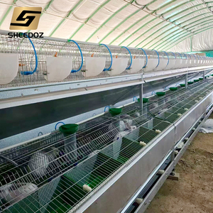 Nouvelle cage d'élevage de lapines de type H en acier galvanisé pour usage commercial et industriel agricole, longue durée de vie - Product Image 1