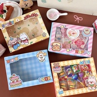 Boîte d'emballage en gros pour bonbons et biscuits, écologique, recyclable, avec fenêtre transparente, logo personnalisé et tiroir coulissant coloré