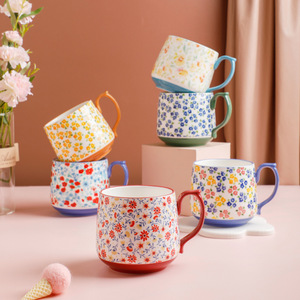 Vajilla de cerámica Floral para el desayuno, taza de café y agua, a la moda - Product Image 2