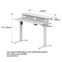 Nouveau design Table de bureau réglable Mobilier de conception ergonomique Table de poste de travail Bureau à 2 pieds Bureau personnalisé assis à debout