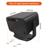 Proyector Inteligente P20 Android 14 4K 2GB 32GB, Full HD 1080P 500ANSI, Enfoque Automático, WiFi 6 5G, BT5.4, Cine en Casa, Video, Exterior