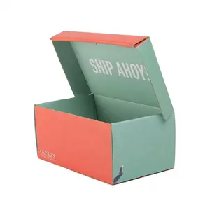 Pabrik Industri Cina harga grosir kotak pengiriman kardus kertas polos murah sederhana dapat dilipat kotak sepatu untuk kemasan