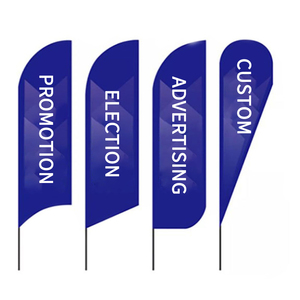 Exhibition Promotional Items Campaign Polyester Flying Banners Beach Flag Outdoor Business Printed Promotion Advertising Flag