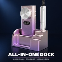 Lime à ongles électrique sans fil OEM d'usine, 45 000 tr/min, rechargeable, portable, finition irisée, couleur personnalisable