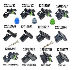 Conector de cable para automóvil, paquete meteorológico, 1 vía, negro, sellado, hembra, 12015791 - Product Image 4