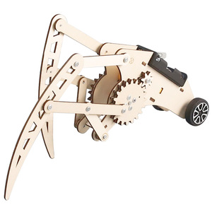 Robot Cingolato in Legno Fai-da-te a Doppio Ingranaggio per Bambini 0-3M, Modello per Esperimenti Scientifici e Assemblaggio Artigianale - Product Image 5
