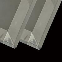 Sacs en plastique PE avec poignée découpée, pochettes transparentes à soufflet, sacs d'emballage en plastique transparent personnalisés pour le stockage des marchandises