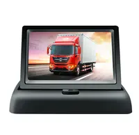 Monitor de reverso para caminhão de carro, monitor mini 5 polegadas lcd dobrável monitor de tv de carro