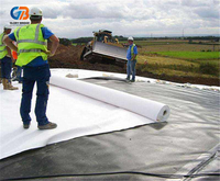 Rouleau de géotextile non tissé aiguilleté blanc haute résistance pour drainage, caniveaux de drainage et construction routière 6oz 8oz