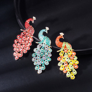 Broche de Pavo Real 2026, Estilo Étnico Vintage, con Pedrería, Chapado en Oro Rosa, para Niñas y Mujeres, de Aleación, para Bodas, Fiestas y Compromisos - Product Image 4