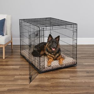 Wholesale Solid Pattern Collapsible Metal Dog Crate with Snap Button Closure Black Two-Door Outdoor <strong>Big</strong> Pet Crate - Product Image 2