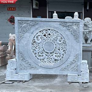 Patung Naga Relief Marmer Besar untuk Luar Ruangan - Product Image 4