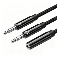 Câble d'extension audio 3,5 mm personnalisé de 1 mètre, câble micro et audio tressé blindé, rallonge pour casque