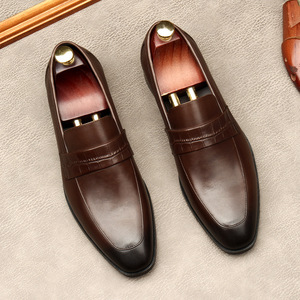 Chaussures Oxford de luxe haut de gamme pour hommes, en cuir, style décontracté, pour mariage et banquet - Product Image 1