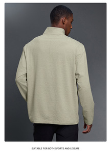 <span class=keywords><strong>Polo</strong></span> da <span class=keywords><strong>Uomo</strong></span> con Mezza Zip e Maniche Lunghe, Abbigliamento Sportivo Maschile di Alta Qualità, T-Shirt da Corsa ad Asciugatura Rapida, Maglietta da Palestra - Product Image 3