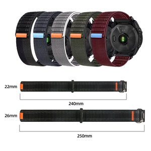 <span class=keywords><strong>Correa</strong></span> de Reloj de Nailon de Repuesto Compatible con Relojes Inteligentes <span class=keywords><strong>Garmin</strong></span> Fenix <span class=keywords><strong>Tactix</strong></span>, Bandas de 22 mm y 26 mm - Product Image 4