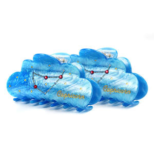YIYI - Pinza de Pelo Coreana de Moda, Accesorios para el Cabello Coloridos, Pinza de Pelo Azul Personalizada con el Signo Zodiacal <span class=keywords><strong>Capricornio</strong></span> - Product Image 1