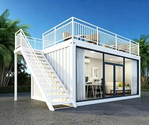 Casa Modular Prefabricada de Lujo de 1-2 Pisos, Tipo Contenedor, con Balcón en el Techo, Portátil y Móvil, para Vivir y Trabajar - Product Image 2
