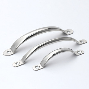 Stainless Steel Bar Cabinet Handles Rounded Corner Antirust For Kitchen Wardrobe Drawer Cutting Board - Product Image 1