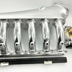 BK-3401 Billet M50 M52 E36 E46 Tomada Manifold 90mm com kit ferroviário de combustível e corpo do acelerador definido