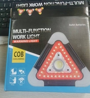 Signalisation d'Urgence Triangle Multifonctionnelle pour Véhicule, Lampe LED Clignotante de Sécurité Routière