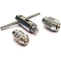Juego de Machos y Terrajas Manuales de 2 Piezas con Llave de Trinquete, Cabezas Intercambiables para Roscado Derecho/Izquierdo, 1/8 1/4 Pulgadas M3 M6, Herramienta Cromada