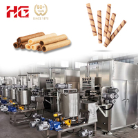 Machine à gaufrettes électrique entièrement automatique à quatre rangées pour l'industrie alimentaire, production de biscuits, acier inoxydable, haute productivité