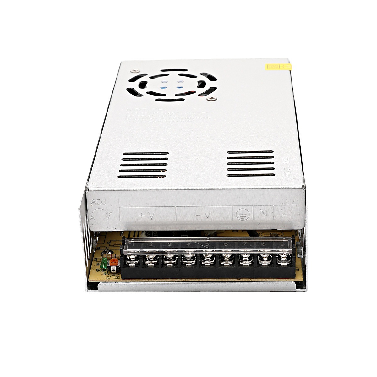 Выход постоянного тока 12 В 30 А 360 Вт, контроль переключателя, светодиодный высокомощный источник питания, алюминиевый самоохлаждающий вентилятор, регулируемый от переменного тока до постоянного тока, для ПК