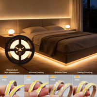 Bande lumineuse LED COB 320 LED Blanc chaud 3000K 24V CRI90 Flexible IP20 Éclairage paysager avec télécommande et Wi-Fi