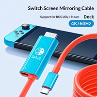 Cable Adaptador de Carga Rápida Tipo-C a HDTV 4K 60Hz PD 100W para Switch 1/2, Laptop, Teléfono Móvil, Consola de Juegos, Steam Deck, USB C Hub