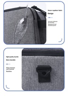 Sac isotherme double couche en tissu Oxford avec doublure en aluminium, pliable, portable, grande capacité pour le déjeuner, le travail et les activités de plein air