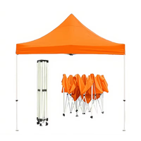 Tenda Stan bingkai baja 3x3m, tenda kubah untuk acara kanopi merah muda tenda Booth portabel dengan Cover samping Gazebo