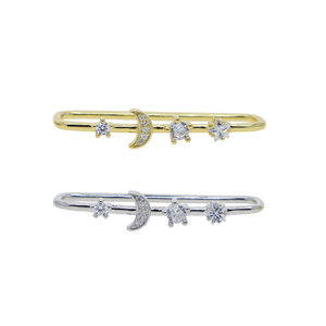 Orecchino a clip alla moda con stella e luna, gioiello da donna, regalo per amante - Product Image 2