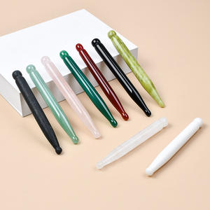 वास्तविक प्राकृतिक पत्थर संग्रह रिफ्लेक्सोलॉजी मालिश उपकरण, पूरे शरीर और चेहरे के लिए एक्यूपंक्चर पेन दबाएं - Product Image 2