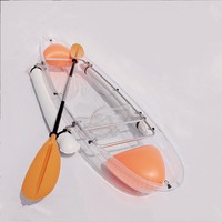 Siège une personne Internet célébrité bateau une personne jouer lac rafting bord de mer chaloupe PC coque transparente bateau transparent avec b