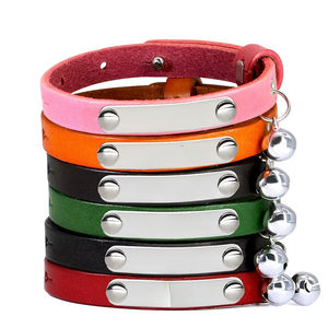 Collar personalizado de cuero ajustable para mascotas, Collar personalizado para cachorros, gatitos, nombre, accesorios antipérdida - Product Image 3