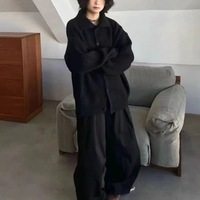 Cardigan en maille respirant à col en V et manches longues pour femme, nouveau style décontracté, couleur unie, coupe ample, avec logo avant et arrière, idéal pour l'automne et l'hiver