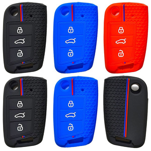 Nouvelle housse de protection pour clé de voiture télécommande pour VW Golf 7 GTI POLO T-Cross Touran Tiguan <span class=keywords><strong>Skoda</strong></span> Octavia Rapid <span class=keywords><strong>Kodiaq</strong></span> Fabia Seat Ibiza Leon - Product Image 6