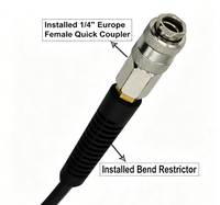 Raccord pneumatique de style européen, connecteur femelle queue de rat, prise de tuyau d'air, raccord rapide de style pagode 8 mm (1/4 pouce) OEM