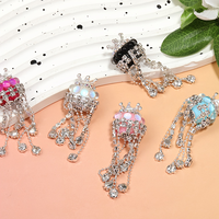 Pendentif Méduse de Luxe, Breloque Couronne en Strass de Cristal, Perles pour Fabrication de Chaînes de Téléphone DIY, Fournitures de Bijoux pour Sacs, Vente en Gros
