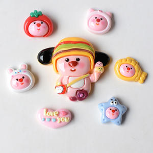 Mini flatback résine breloques dessin animé cabochon flatback artisanat ornements crème colle décorations bricolage accessoires pour phonecasesshoes - Product Image 2