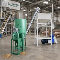 Petite ligne de production complète de granulés d'aliments pour animaux, usine de fabrication d'aliments pour volailles et bétail de 1000 kg/h pour ferme de poulets, porcs, bovins et ovins