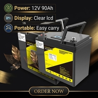 Batterie LiFePO4 Premium 12V 100Ah à décharge profonde avec BMS, cellules de qualité A, 5000 cycles pour applications solaires, VR et marines
