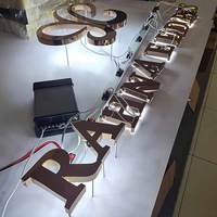 Lettres en relief 3D personnalisées avec rétroéclairage LED, effet halo lumineux, enseigne de logo, enseigne publicitaire intérieure et extérieure pour entreprises