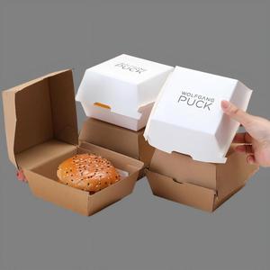 Caja de Papel Desechable para Hamburguesas de Grado Alimenticio, con Logotipo Personalizado, para Comida para Llevar, Caja para Hamburguesas y Pollo Frito - Product Image 4
