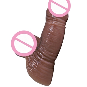 Große tragbare Silikon dildo verdickte und vergrößerte erwachsene erotische Sexspielzeug weiche <span class=keywords><strong>Penis</strong></span> hülle für verbessertes Vergnügen - Product Image 3