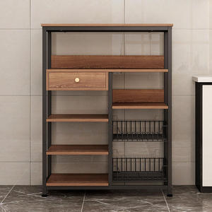 Étagère de <span class=keywords><strong>cuisine</strong></span> nordique pour fruits <span class=keywords><strong>et</strong></span> légumes, étagère en bois pour four à micro-ondes, étagère d'assaisonnement, étagère de <span class=keywords><strong>cuisine</strong></span> - Product Image 4