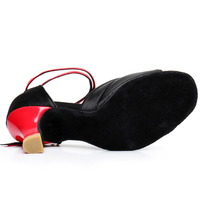 Chaussures de danse latine en cuir or/noir/argent élégantes et bon marché, chaussures de salsa pour femmes